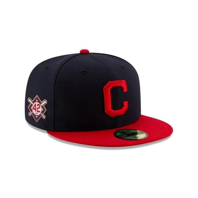 Sapca New Era Cleveland Indians MLB Jackie Robinson Day 59FIFTY Fitted - Albastri